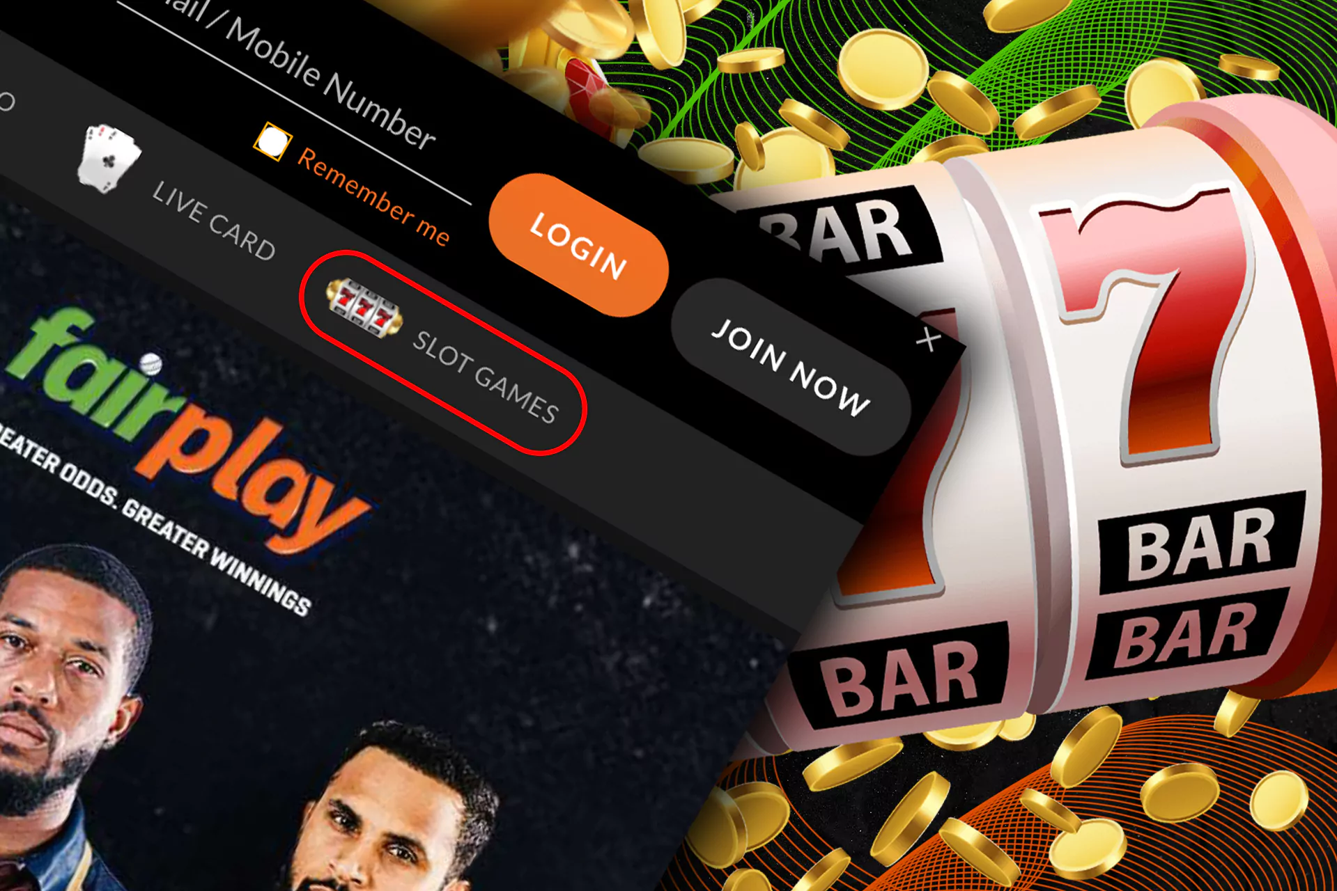 Play one of the hundreds of slot games at the Fairplay casino.