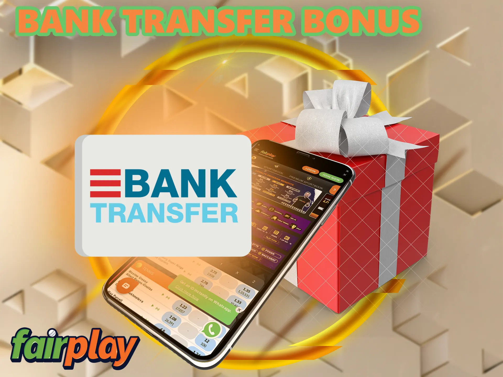 When you fund your virtual account using this method, you get an additional 5% Fairplay bonus, which can only be used for sports betting.