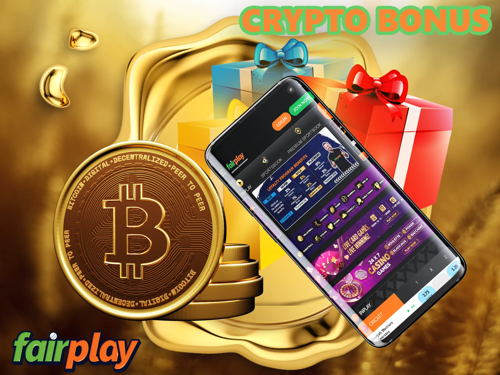 If you make a deposit using Bitcoin and others, a 10% compliment is waiting for you and will be available for sports betting.
