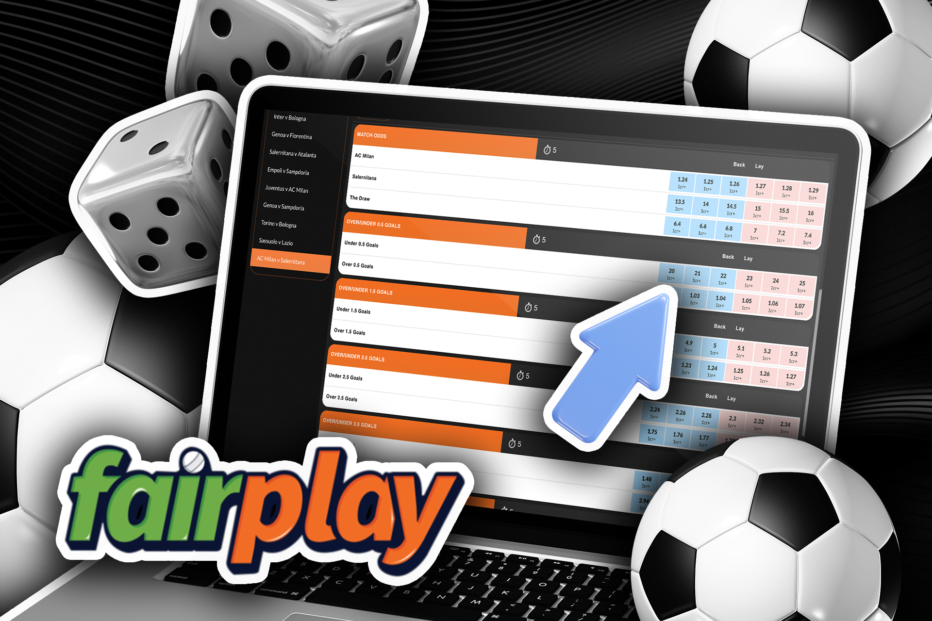Choose the team, specify the amount of money and place a bet.
