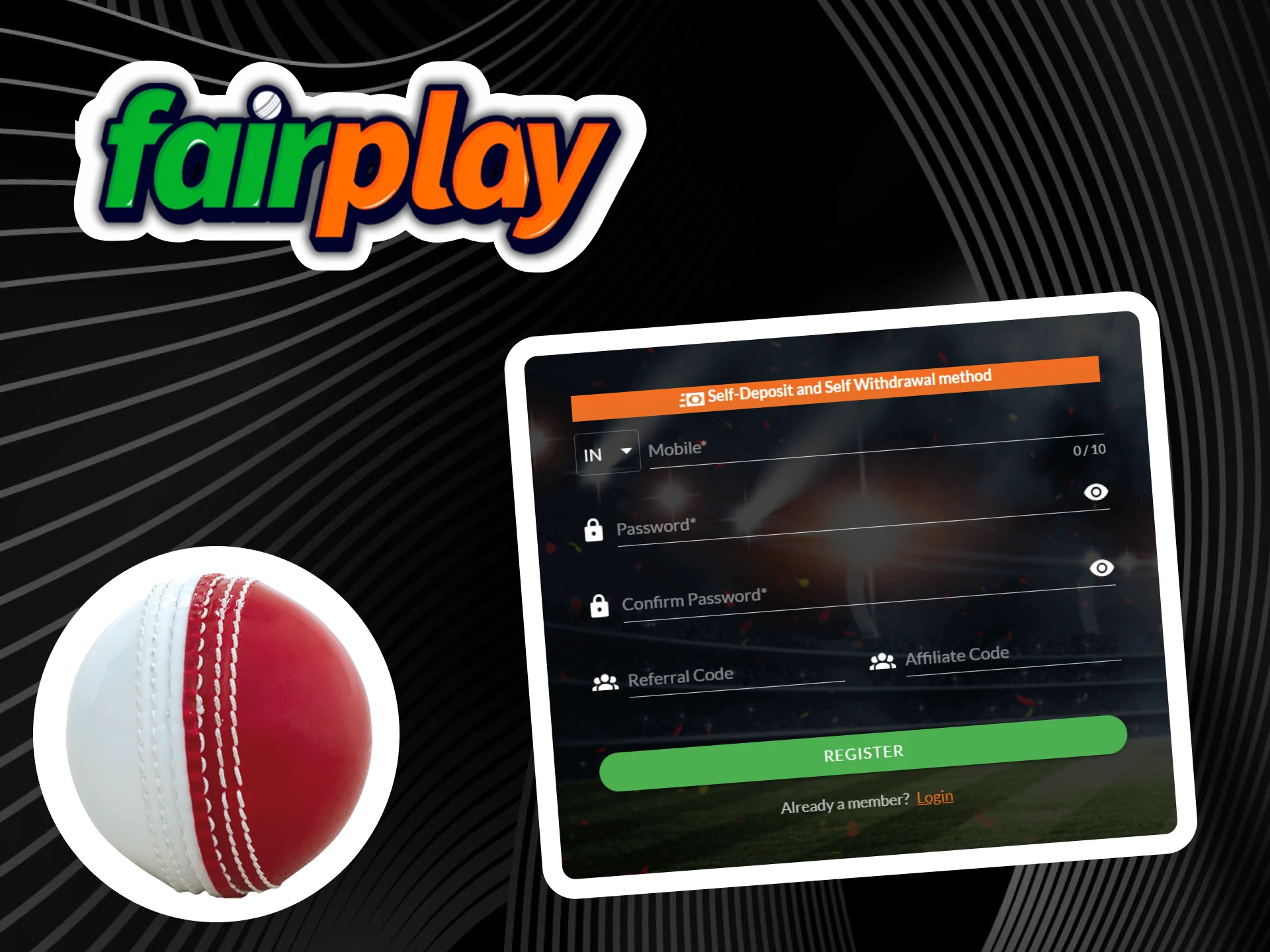Open the Fairplay website and sign up for it.