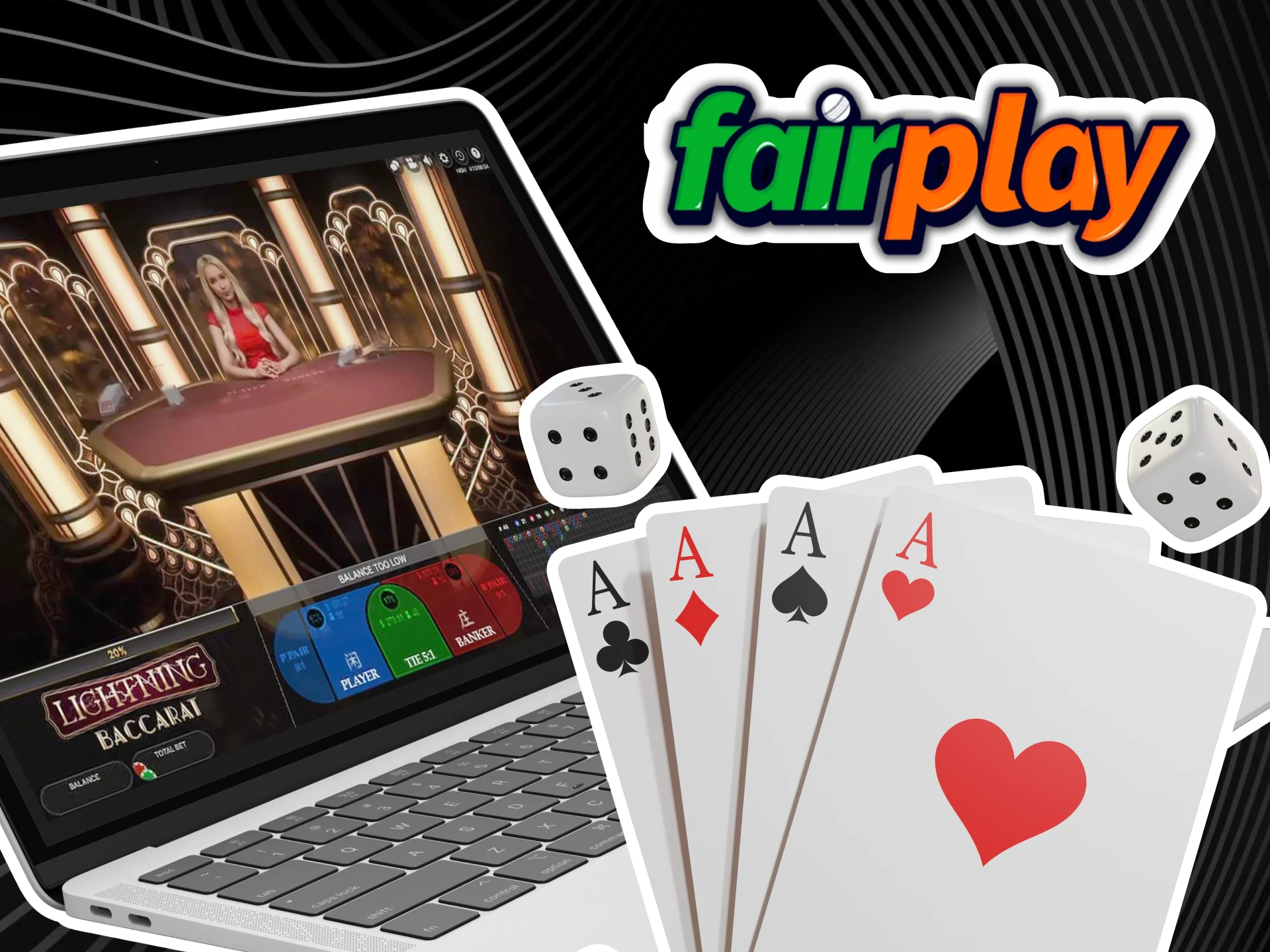 Play live Lightning Baccarat at Fairplay Casino.
