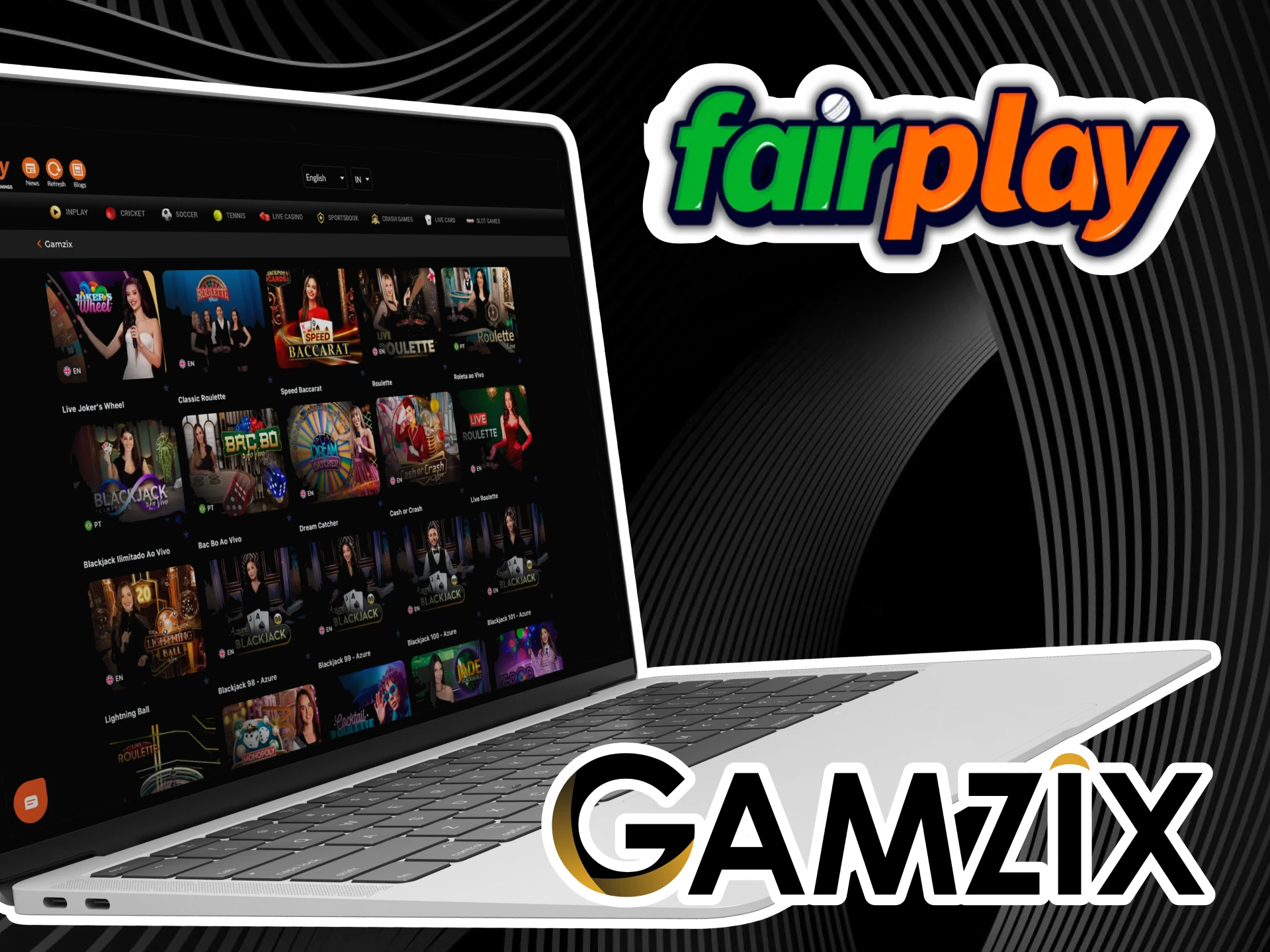 Fairplay has games from provider Gamzix in its live casino.