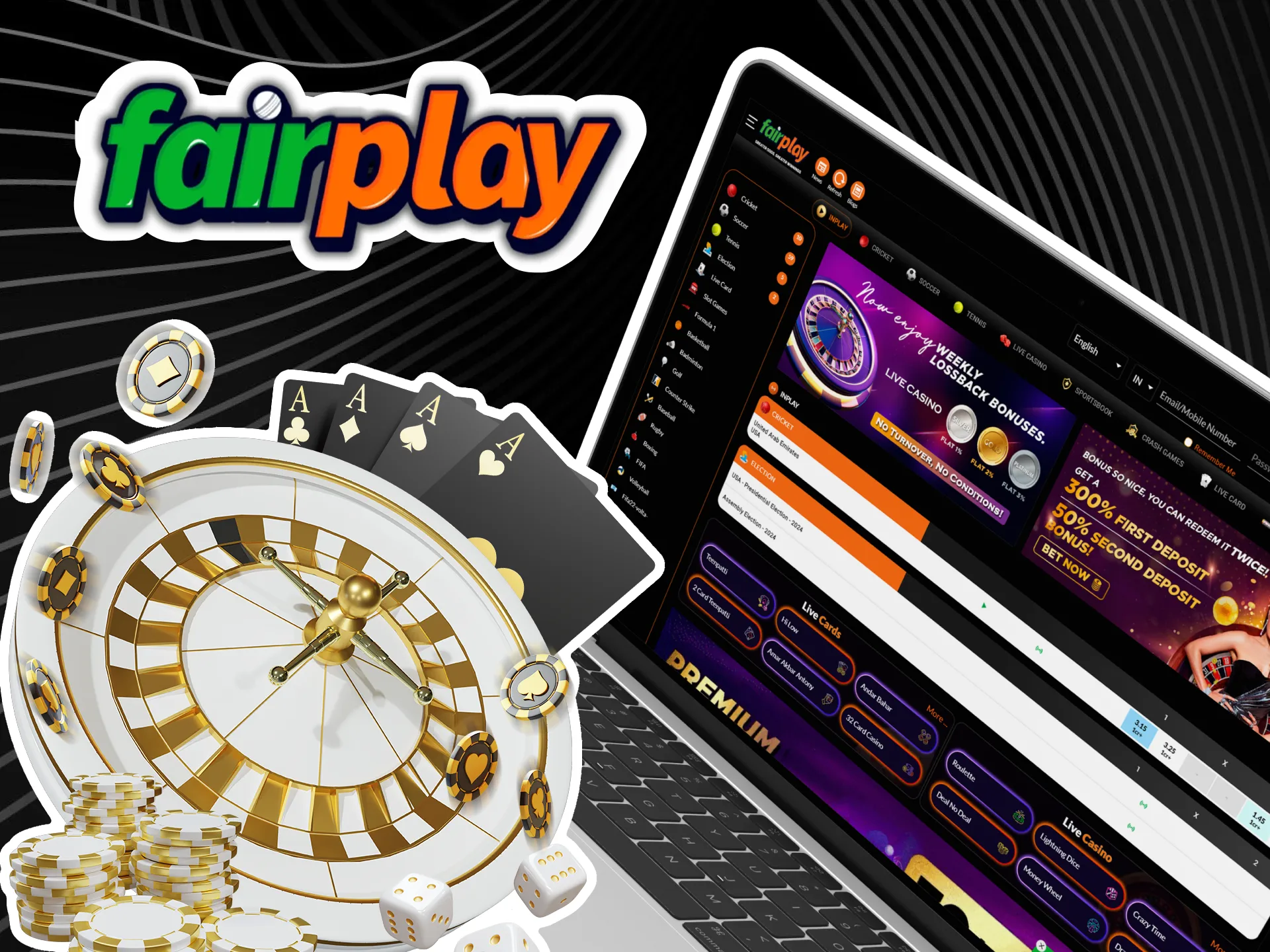 Follow these steps to start playing live casino games on Fairplay.