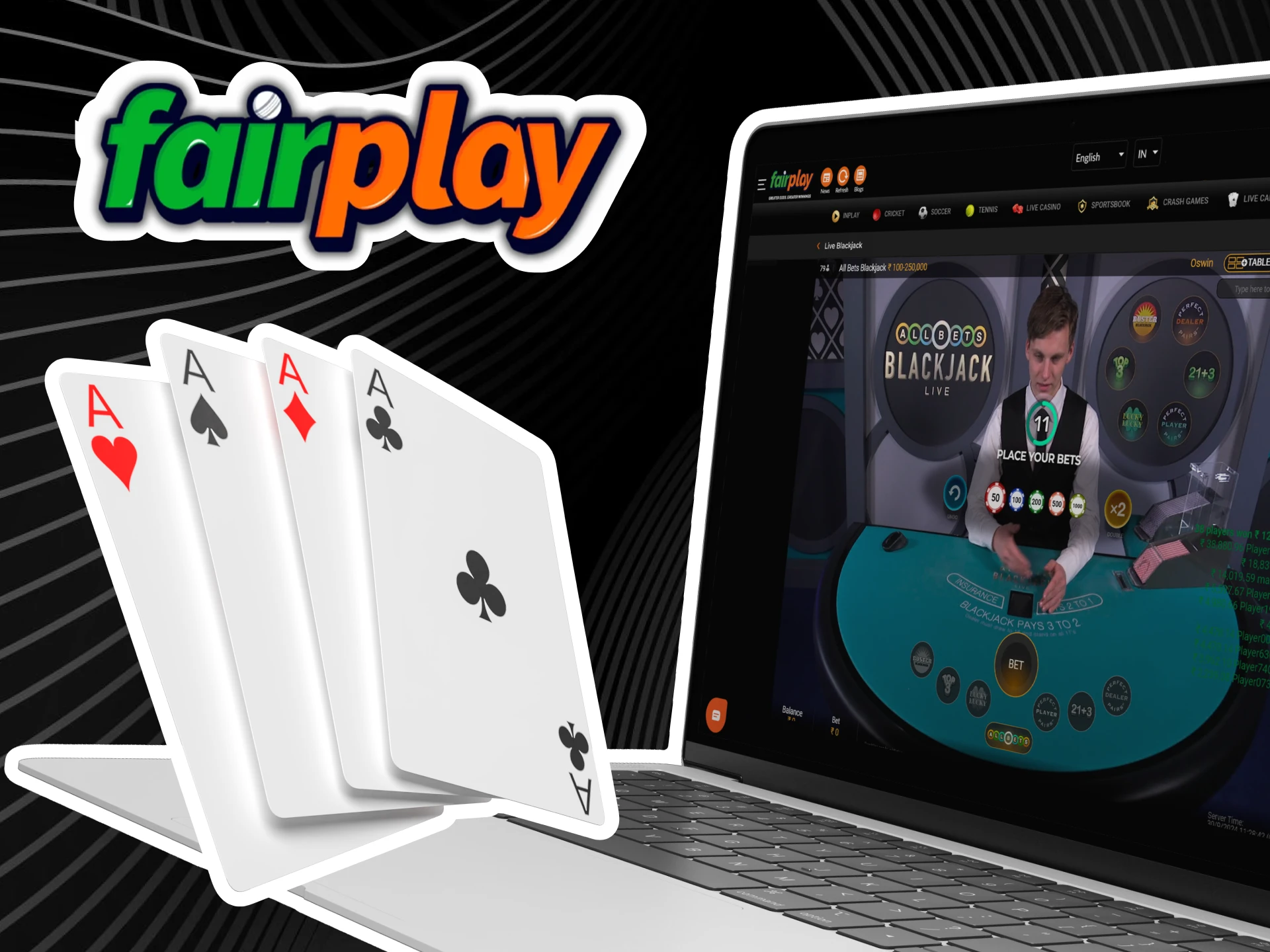 Play live blackjack at Fairplay.