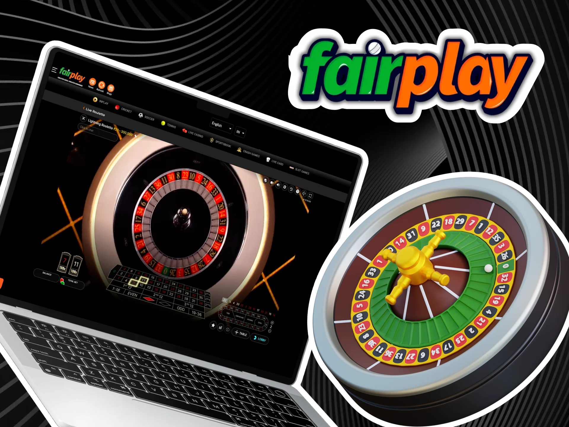 Live casino roulette games are available on Fairplay.