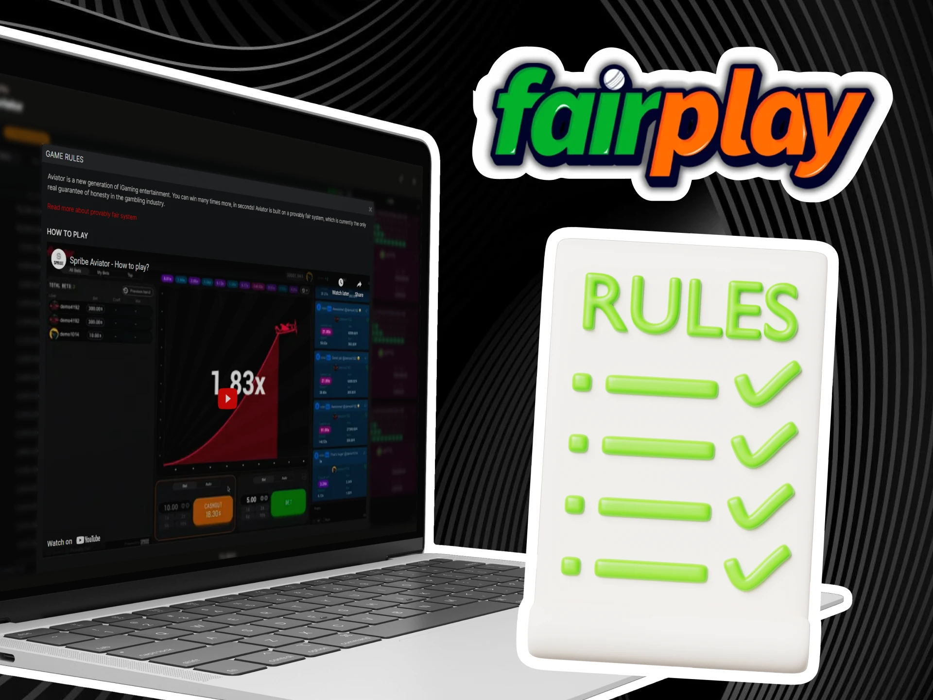 Learn how to play Aviator by reading the game rules.